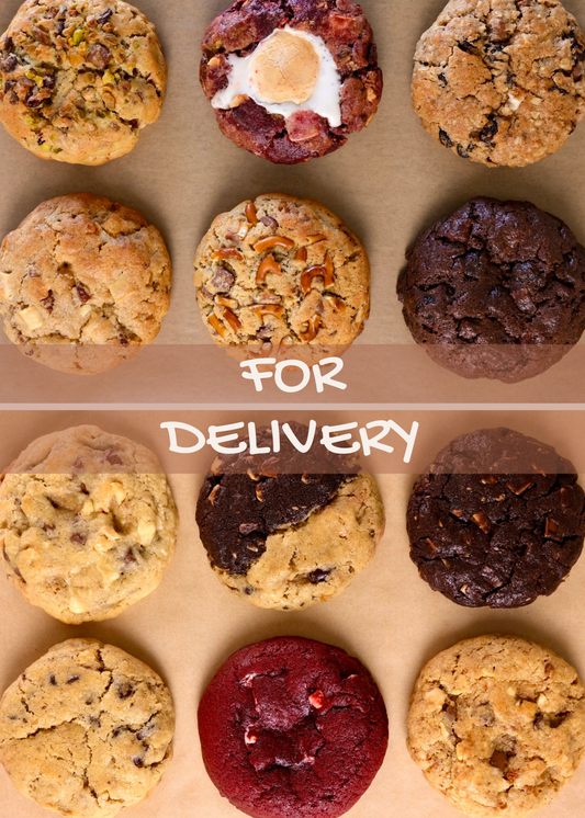 FOR DELIVERY: 3 NYC Cookies (Build Your Trio Box) | Nutella, Biscoff, Red Velvet, Bueno, Dark Choc Walnut, Two Face, Pretzel, Berry, Nutty, Ginger, Black Forest, Chai